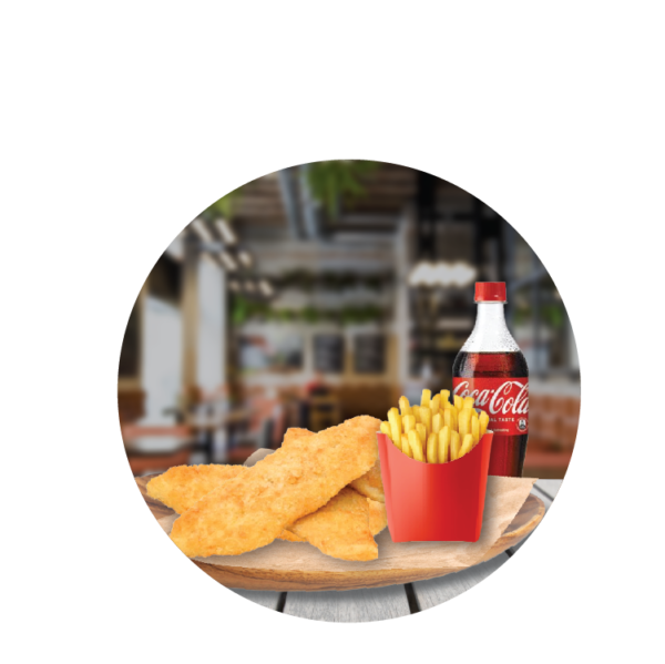 Combo 4 (4 Fish, Large chips &1.25L Coke Variety)
